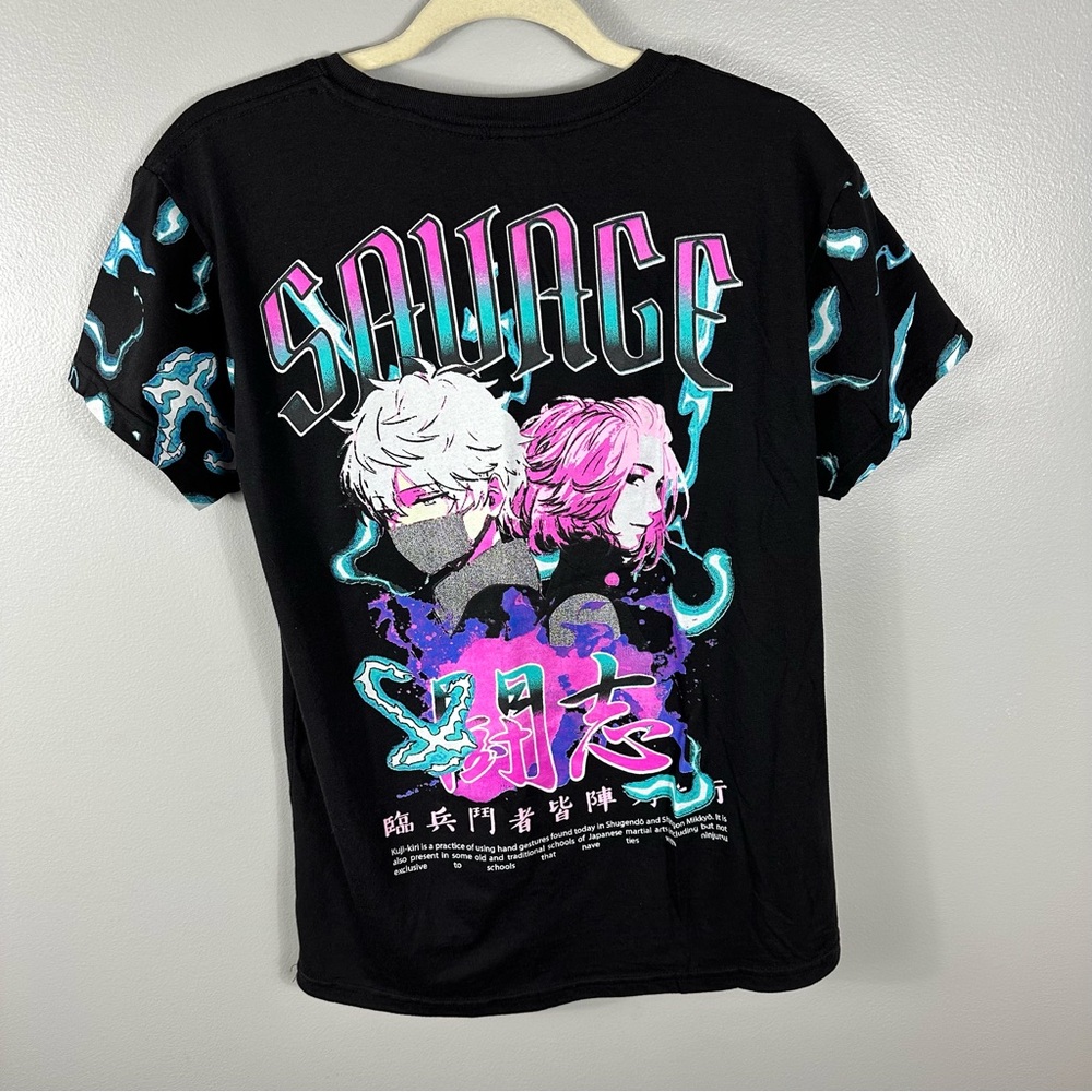 Fresh Laundry Japanese Kuji Kiri Savage Graphic Anime T-Shirt Women’s Medium